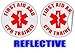 Pair - Reflective Hard Hat Stickers | Helmet Safety Decals Labels | First Aid and CPR Trained Sticker Decals (Small 2