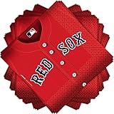 Boston Red Sox™ Luncheon Napkins - 6.5' x 6.5' (Pack of 36) - Perfect for Game Day Celebrations, Tailgating, Reunions & Themed Parties