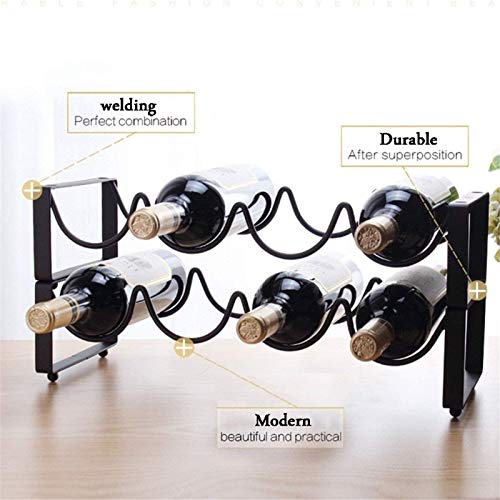Range bouteilles empilable en métal pour cuisine et cellier - 4
