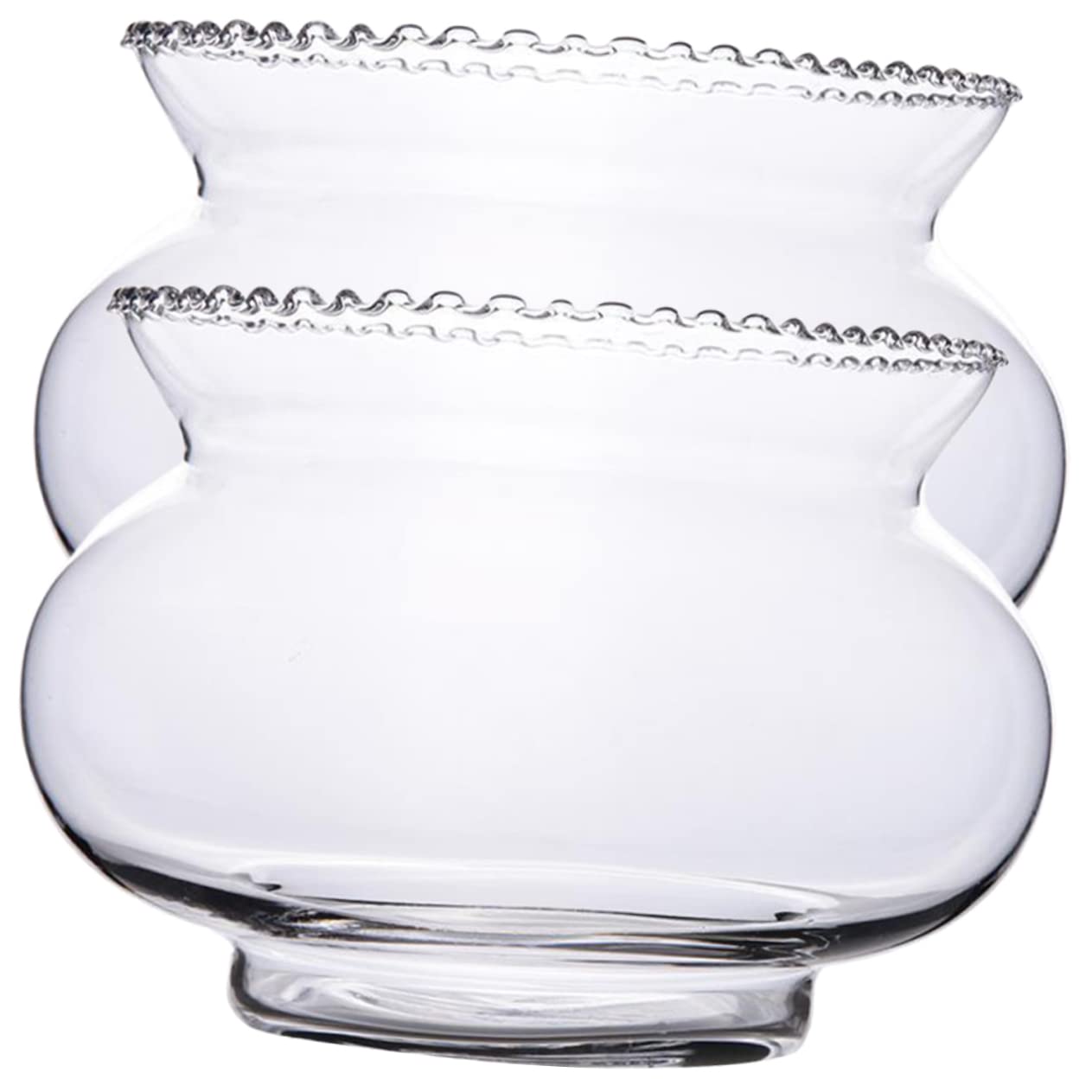Housoutil 2 Piezas pecera de Cristal decoración Escritorio Home Decor jarrón pecera Redonda Globo terraqueo Decoracion decoración de Oficina florero pecera Clara pecera casera Ronda Decorar
