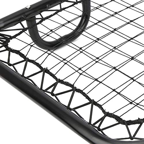 CHICIRIS Handheld Rebounder Springback Net Handheld Fußballtor Torwart Trainingsausrüstung Fußballtür (schwarz)