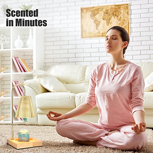 Luzdiosa Candle Warmer Lamp With 2 Bulbs Compatible With Jar Candles Vintage Electric Dimmable Candle Melter Top Melting For Scented Wax (Amber) #TOP3