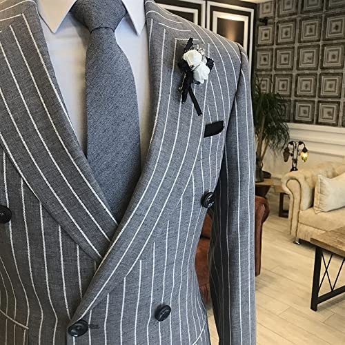 Blazer à rayures homme veste de costume pour morphologie élancée - 5