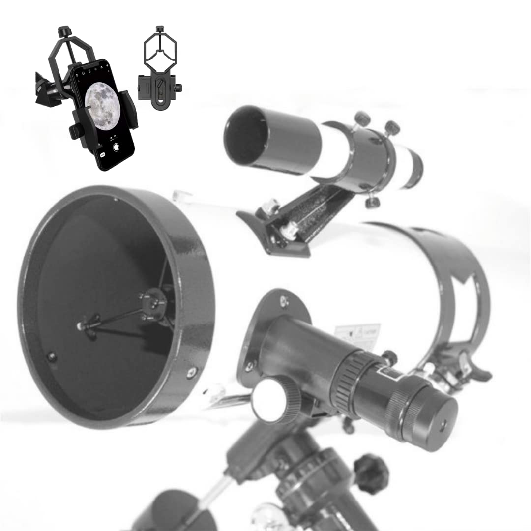 FotoCart 114EQ Telescope with Phone Adapter, High Power Telescope Gift for Kids, Adults, Beginners to Explore Moon, Space, Planets, Stargazing,Day-Night Sky. (114EQ (F900-Reflector))