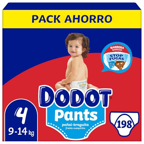 Dodot Bebé Pants Pañales Talla 4 (198 uds)