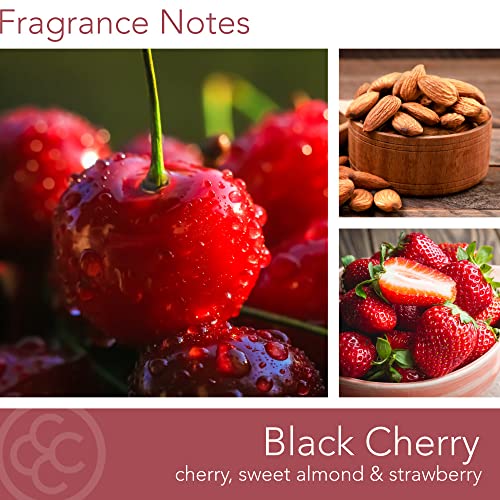 Colonial Candle Black Cherry Scented Jar Candle, Classic Cylinders Collection, 2 Wick, Red, 11 Oz - Up To 80 Hours Burn #TOP1