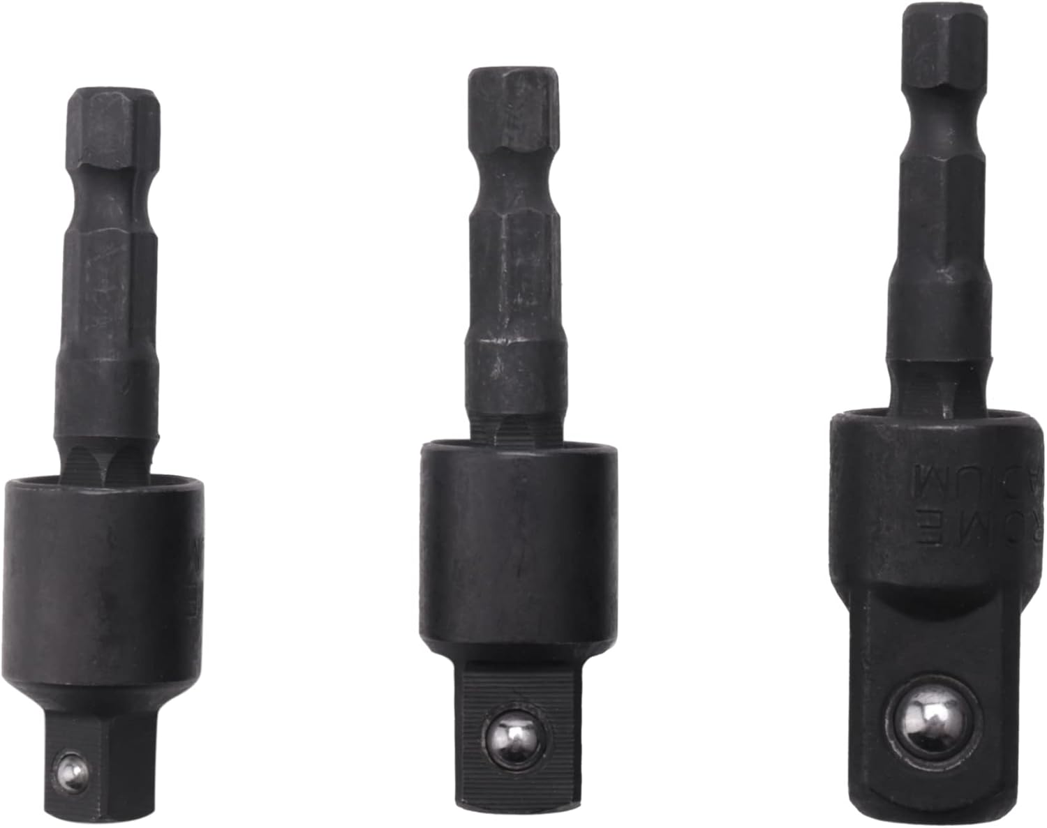 Tbkoly 3PC Wobble Socket Adapters Universal Joint Swivel Socket Set, 1/