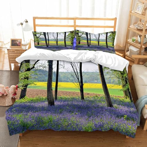 NIOYNJIS Bedding King Bedding Set - Down Duvet Cover, Soft Brush Microfiber...