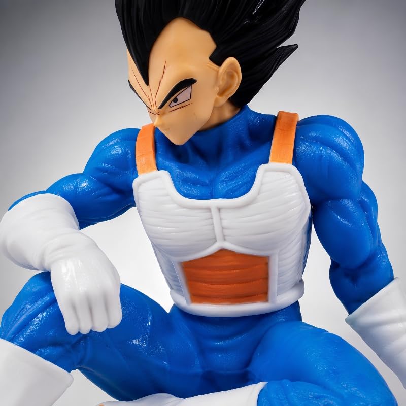 Image of Premium Action Figures Collectible for Office Desk, Study Table, Car Dashboard, Decoration for Anime Lovers, Fans, Kids, Collectors (Vageta Sit 16cm)