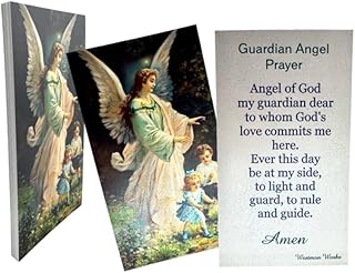 Westmon Works Guardian Angel Holy Card Bulk Pack with Prayer on Back Made in the USA, Set of 10