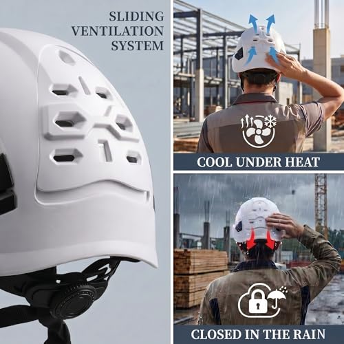 Casco de seguridad ABS ventilado con banda ajustable para industria y construcción 2