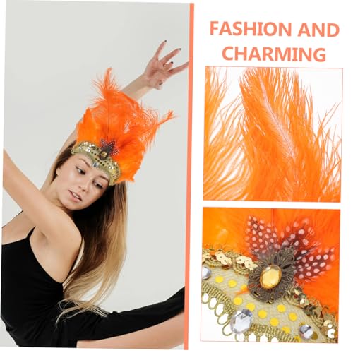 Coiffe à plumes de cosplay COLLBATH pour carnaval et fêtes de scène - 7
