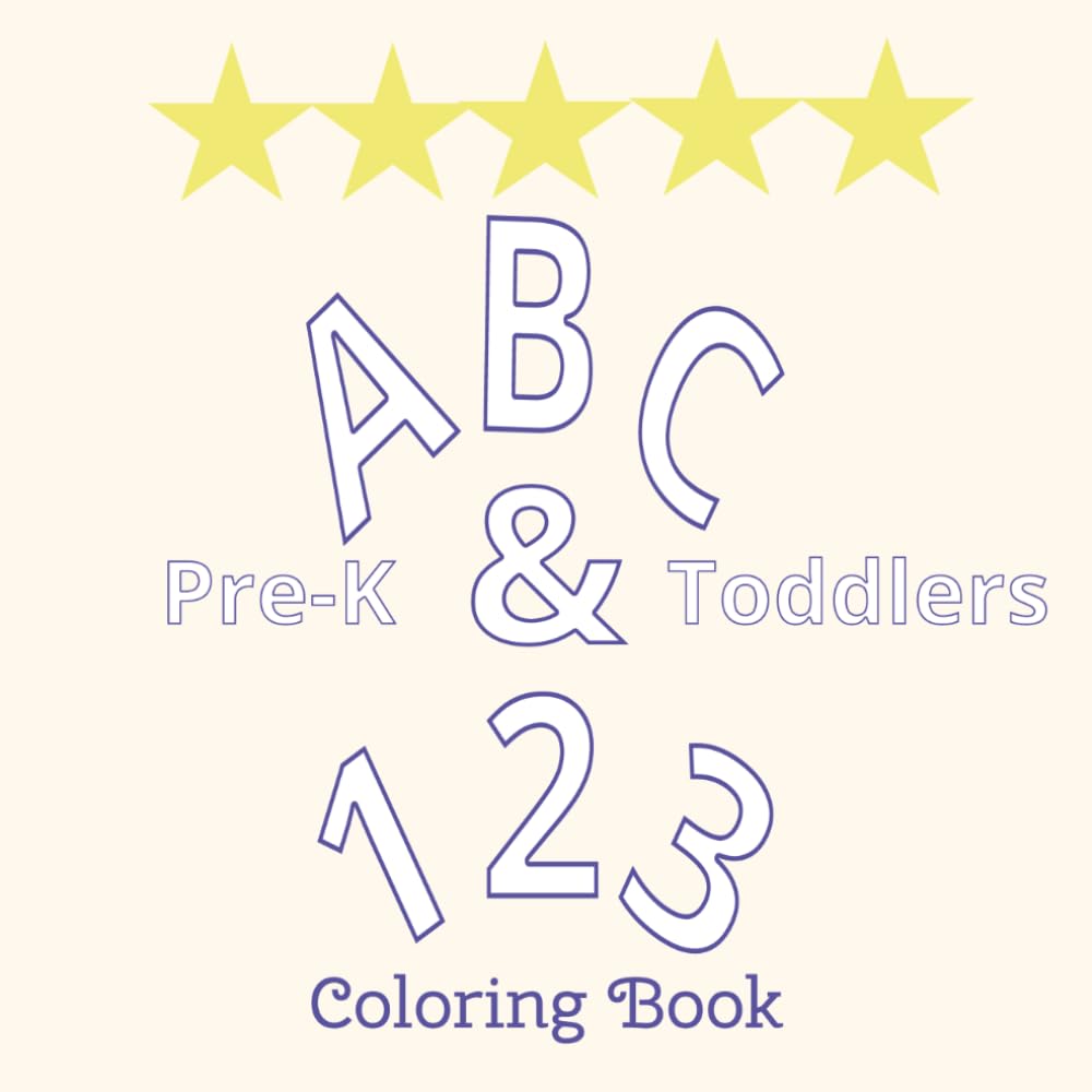 ABC's & 123's: Learn the Alphabet and Numbers with Fun Letters, Cute Animals, and Easy Coloring Pages for Kids | 8.5 x 8.5, 35+ pages | ABC and 123 Coloring Book for Kids (Ultimate Coloring Series)
