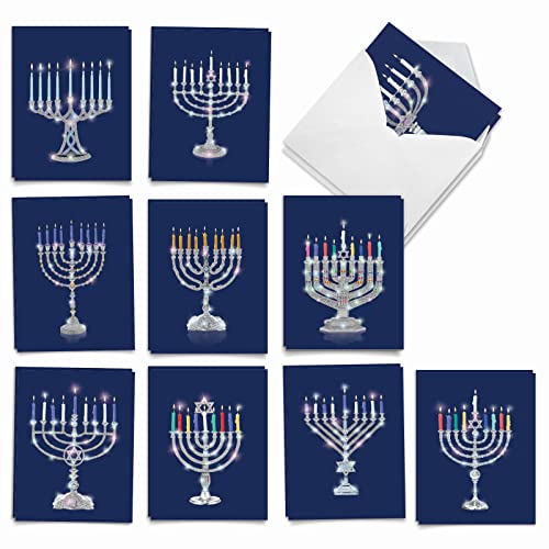 Cartes Menorah Bling AM9550HKG haut de gamme papier premium 10x13 cm