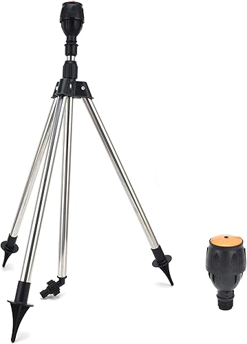 Sistema de aspersores, prácticos aspersores para rociadores giratorios de patio, rociador de agua con trípode para riego agrícola de jardín