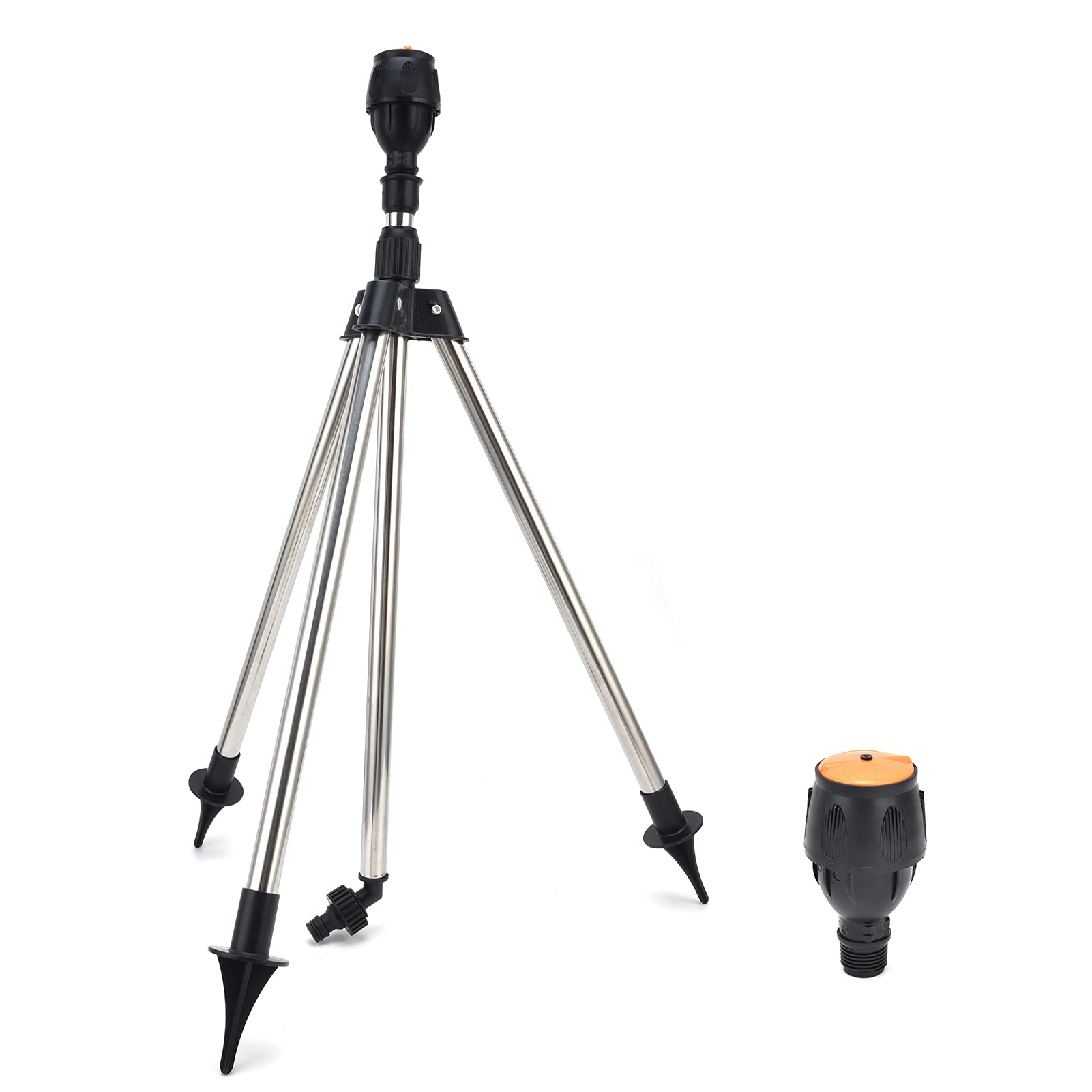 Irrigatore Rotante a treppiede, irrigatore da Giardino, irrigazione Automatica Rotante con ugello di irrigazione a 360 Gradi, irrigatore telescopico a treppiede per Giardino Cortile Prato
