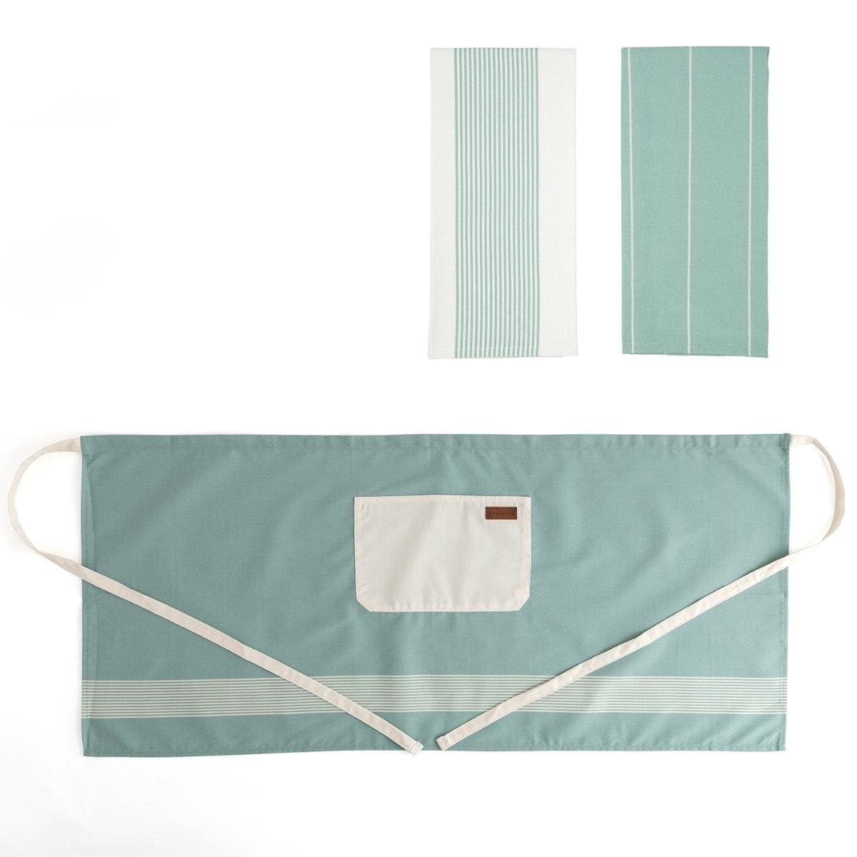 VINTHERA SET DELANTAL Y 2 PAÑOS COCINA RECICLADO