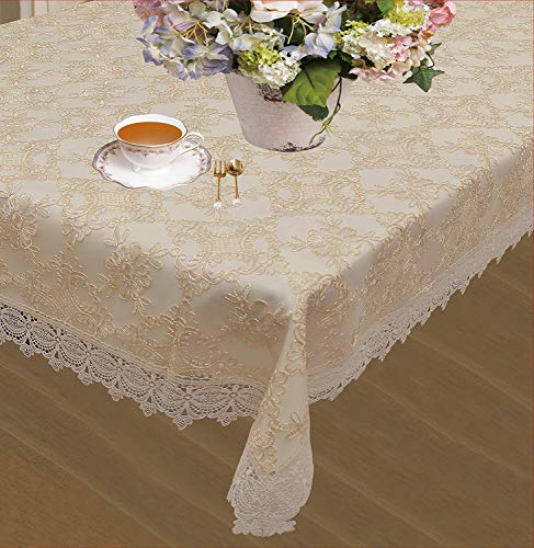 Manteles de Lino Violeta, poliéster, Crema, 70" X 120" Cover