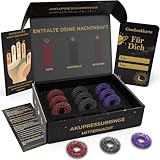M.S.Lemberg® Anti Stress Akupressur Ring Set [Mitternacht] - Finger Massageringe für Entspannung, Fokus & Achtsamkeit - Therapie Massage Stressringe für Stressabbau Fidget Skill & Wellness Geschenk