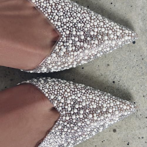 Kitten heels strass et escarpins transparents pour mariage chic en taille 36