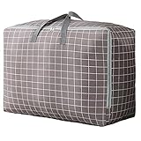 75L Large Storage Bag Durable Festival Decorations Organizer Storage Bag Thickened Sturdy Organizer Bags Under Bed Storage Travel Duffel Bag Back To School Carry Bag (Grey 3,Thickening)