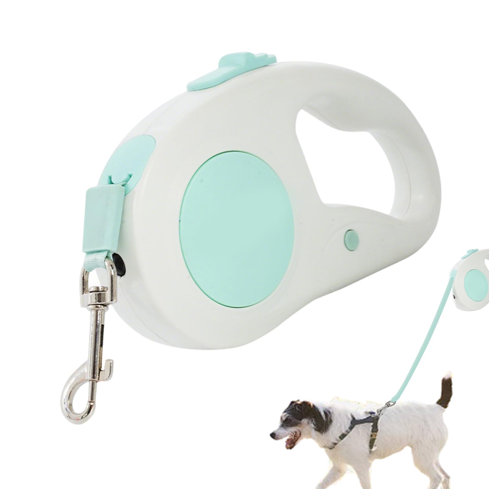 Laisse rétractable pour chien robuste avec éclairage LED puissant