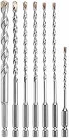 Bosch LBHXS7U 7-Piece Hex Shank Masonry Drill Bit Set for Hammer Drills & Impact Drivers - 4X Life