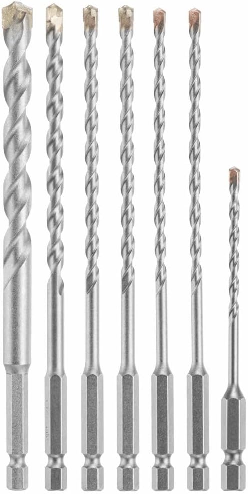 Bosch 7 pc. Hex Shank Hammer Drill Masonry Bit Set LBHXS7U