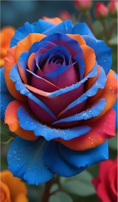 Brillante Bulbi di Rosa - Perenne, Colori vivaci, Bassa Manutenzione, Decorazione d'Interni-5 Bulbi-F