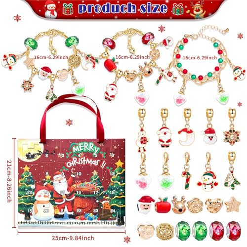 Kit de cuentas regresivas de 24 días para diseñar joyería navideña en casa 6