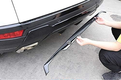 Miniatura 3 de YIWANG ABS cromo decoración exterior parachoques trasero tiras para Land Rover Range Rover Evoque 2016 2017 2018 Auto accesorio (negro brillante)
