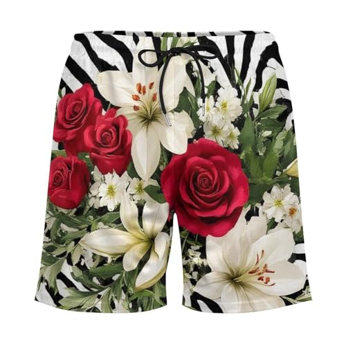 Supdreamc Men's Big & Tall Swim Trunks Board Shorts Basic Beachwear with Pockets4