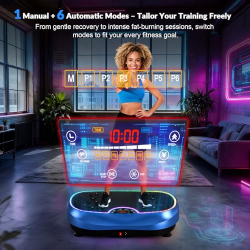 Image of Vibration Plate Exercise Machine, 2026 EvoSpark Dual Motor Vibration Plate for Lymphatic Drainage, 3D & 4D Whole Body Vibration Plates for Weight Loss, Shaker Workout Equipment for Women Men Home