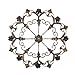Home'Art Decorative Bronze-Color Romantic Iron Wall Hanging Decor, Round Flower Starburst Design