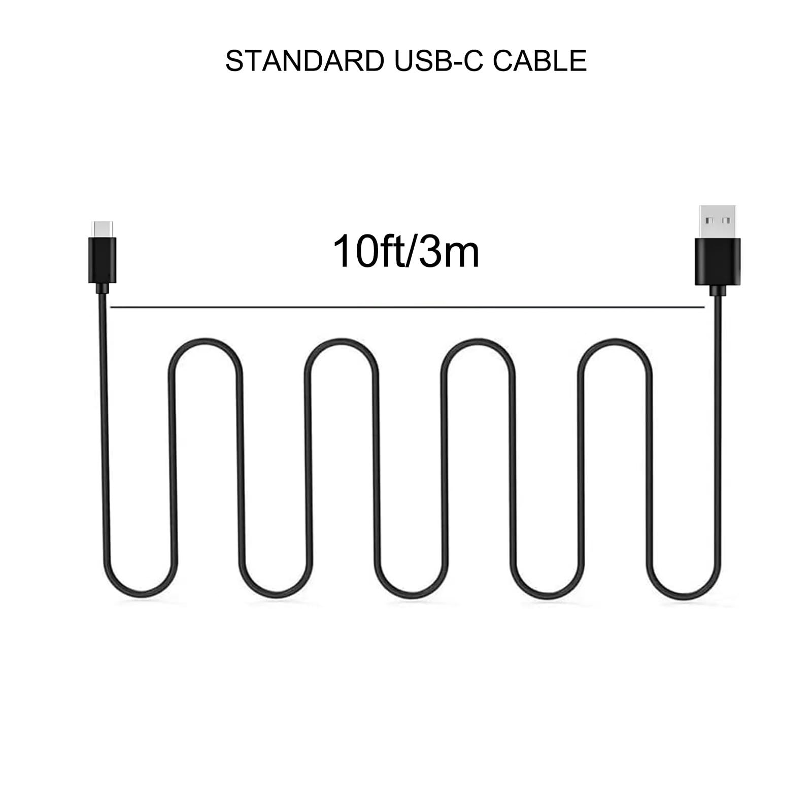 Confezione da 2 cavi per controller PS5 da USB A a USB tipo C per ricarica rapida da auto per iPhone 16 15 Pro Max 15 16 Plus, Xbox Series X/S/Elite Series 2, Playstation 5 Pro, cavo di ricarica