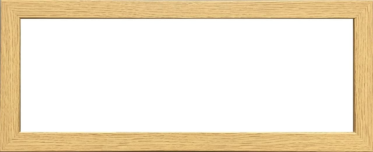 98x33 cm Panoramic Picture Frame, OAK - Image 3