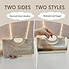 Pahajim Pochettes et Clutches Femme Chic Sac Soiree Brillant Sac à Main avec Bandoulière Chaine pour les Mariages, les Cérémonies, les Fêtes (Or) #4
