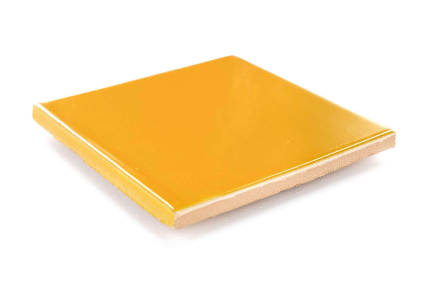 Box of 9-4¼ x 4¼ Tangerine Yellow - Talavera Mexican Ceramic Tiles