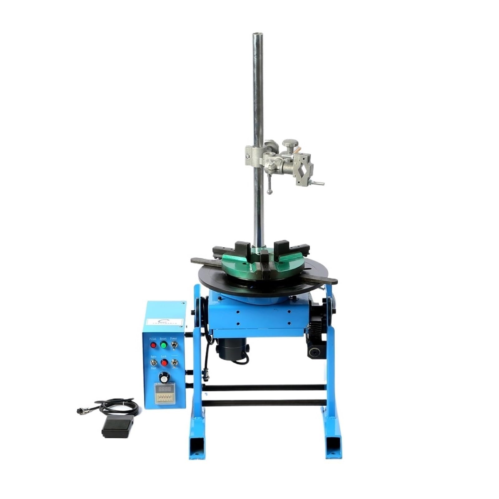 30KG Positioner Turntable Welder Table Rotating with Lathe Chuck Manual Torch Holder Center Hole 25 65mm Smooth Rotation(Center Hole 65mm)