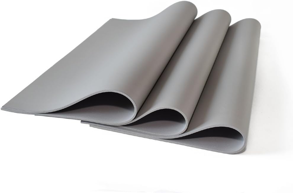 1 x PORON Insole Sheet - 6mm - Grey Poron (with Size Card Template to Trim to fit) 33CMx22CM