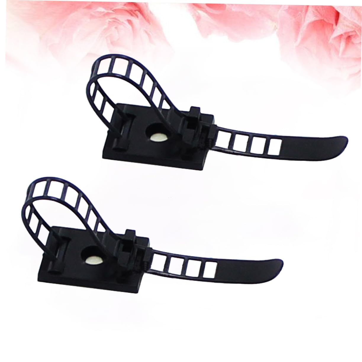 Housoutil 3 Sätze Verstellbare Kabelklemmen Kabelclip Kabel-organizer Kabelhalterklemmen Dsl-kabel Selbstklebende Drahtklammern Kabelhalter-organizer Usb-kabelhalter Black 50 Stück * 3