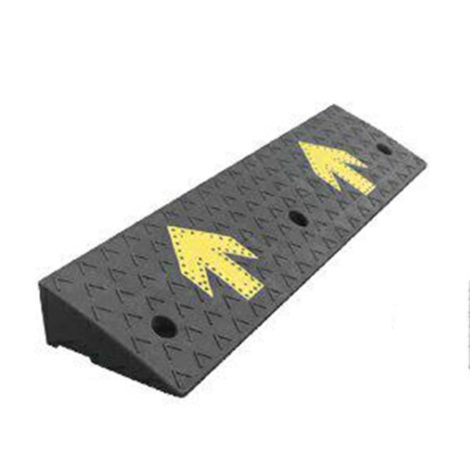 QICBYING Rubber Threshold Ramps - Portable Car Ramps, Black Kerb PVC Plastic Threshold Ramp, Heavy Duty Rubber Ramps For Wheelchairs, Caravan, Motorhome(100x30x12cm)