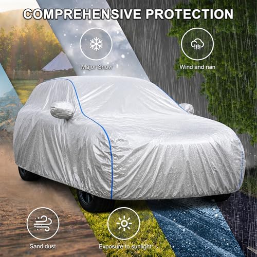 Image of Waterproof Car Cover for Mahindra XEV 9e | All Weather Protection | UV Resistant & Dustproof | Soft Cotton Lining to Prevent Scratches | Triple Stitched with Mirror Pockets & Elastic Hem