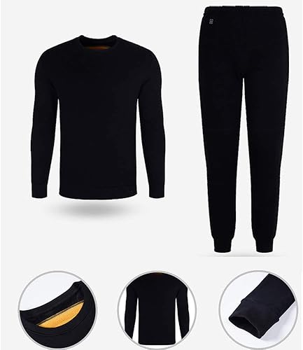 Miniatura 3 de Ropa interior térmica térmica lavable con aislamiento térmico de manga larga con pantalones batería no incluida