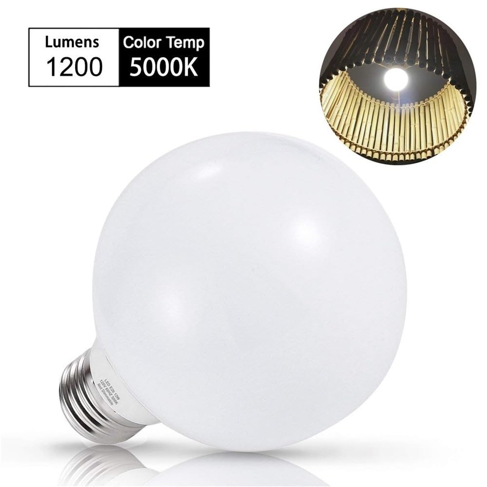 fengyan Casa Bombillas 4Pollas LED Bombillas LED luz del día E27 5000K Equivalente 75 a100W Incandescente G80 Forma de Globo Halógena Lámpara de Tornillo 950 Lumens Lumens Familiar Lámpara