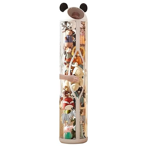 PonyLes おもちゃ収納 おもちゃ箱 ふた付き おもちゃ収納 大容量 収納かご 赤ちゃん 小物 収納ケース 省スペース 多機能 防塵 (ホワイト, 高さ:142cm)