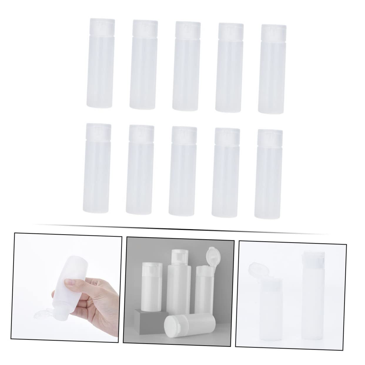 Beavorty 50pezzi Bottiglie Di Vuote Ricaricabili Contenitori Da Viaggio Per Cosmetici Pe Design Portatile Per Shampoo e Lozioni
