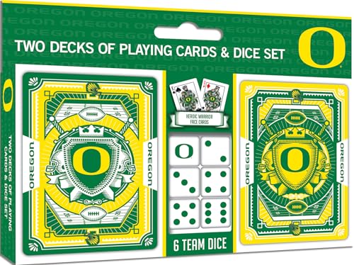 Image of Masterpieces Oregon NCAA 2Pk Playing Cards /Dice Set