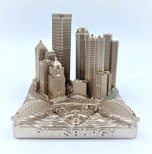 Sculpture Pittsburgh City Skyline Modèle 3D VILLA CRAFT Finition Luxe