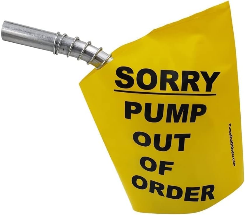 GXMark Sorry Pump Out of Order Service Gas Cover Reusable Nozzle Hood Bag (12 Pack, Yellow)